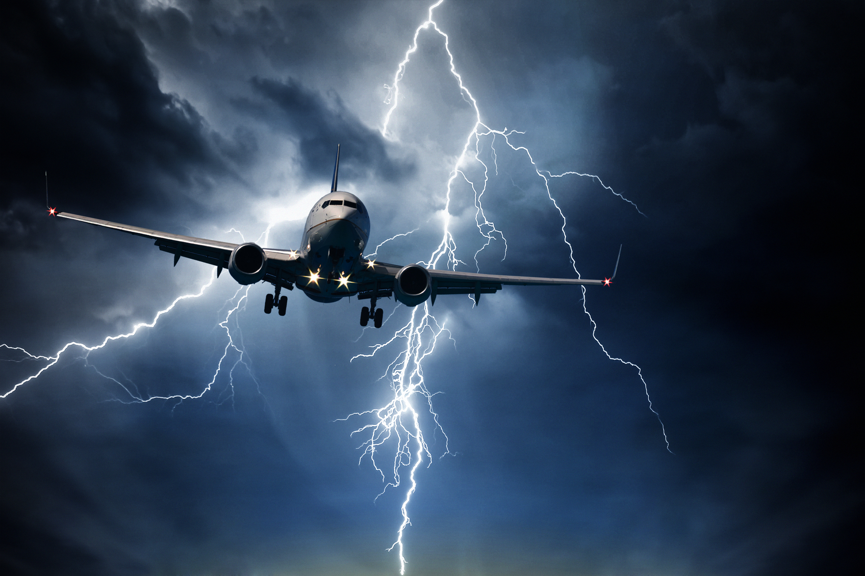 Image result for airplane and lightning