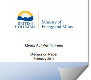 Mines Act Permit Fees Discussion Paper - February 2014